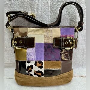 Coach vintage Holiday Patchwork Slim Duffel